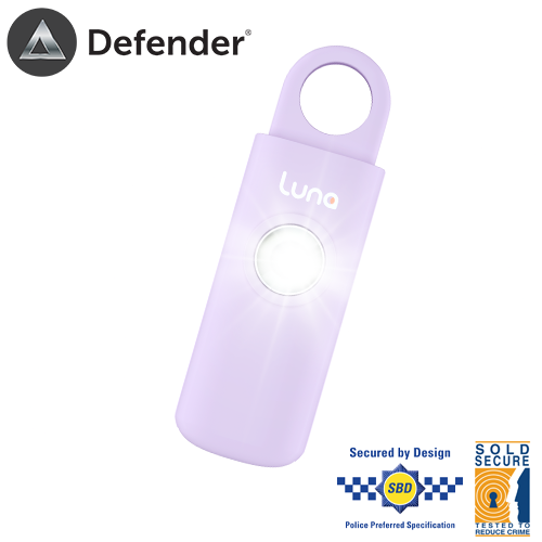 defender luna personal attack alarm personal safety device rape alarm personal alarm for women loud siren LED torch
