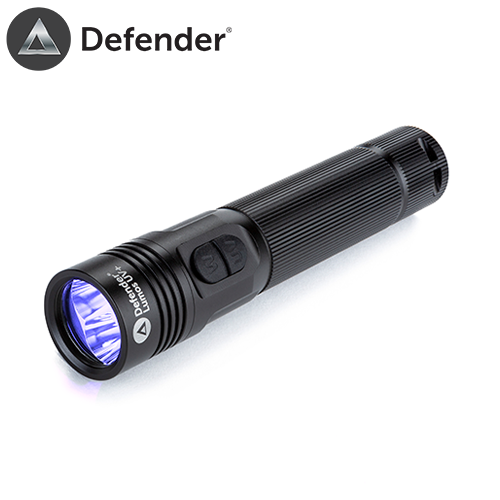 defender lumos uv torch dual purpose led white light handheld rechargeable forensic torch