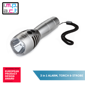 impact personal alarm torch the ultimate 3 in 1 alarm, torch and strobe