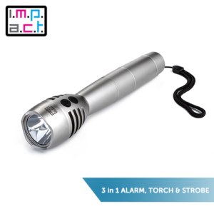 impact personal alarm torch the ultimate 3 in 1 alarm, torch and strobe