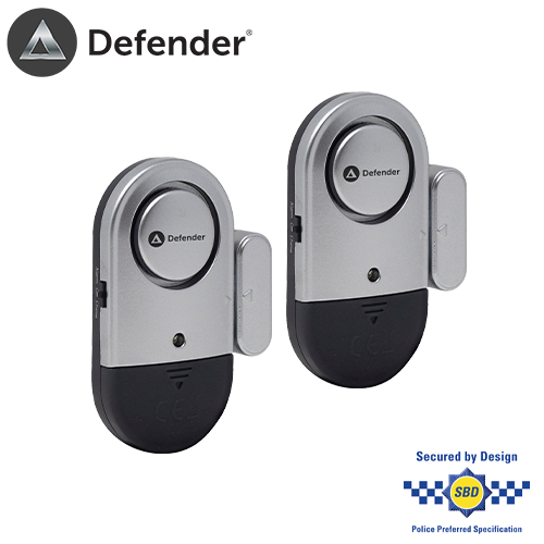 defender ultra slime chime & alarm 2 pack intruder alarm battery powered siren shop door entry chime alert