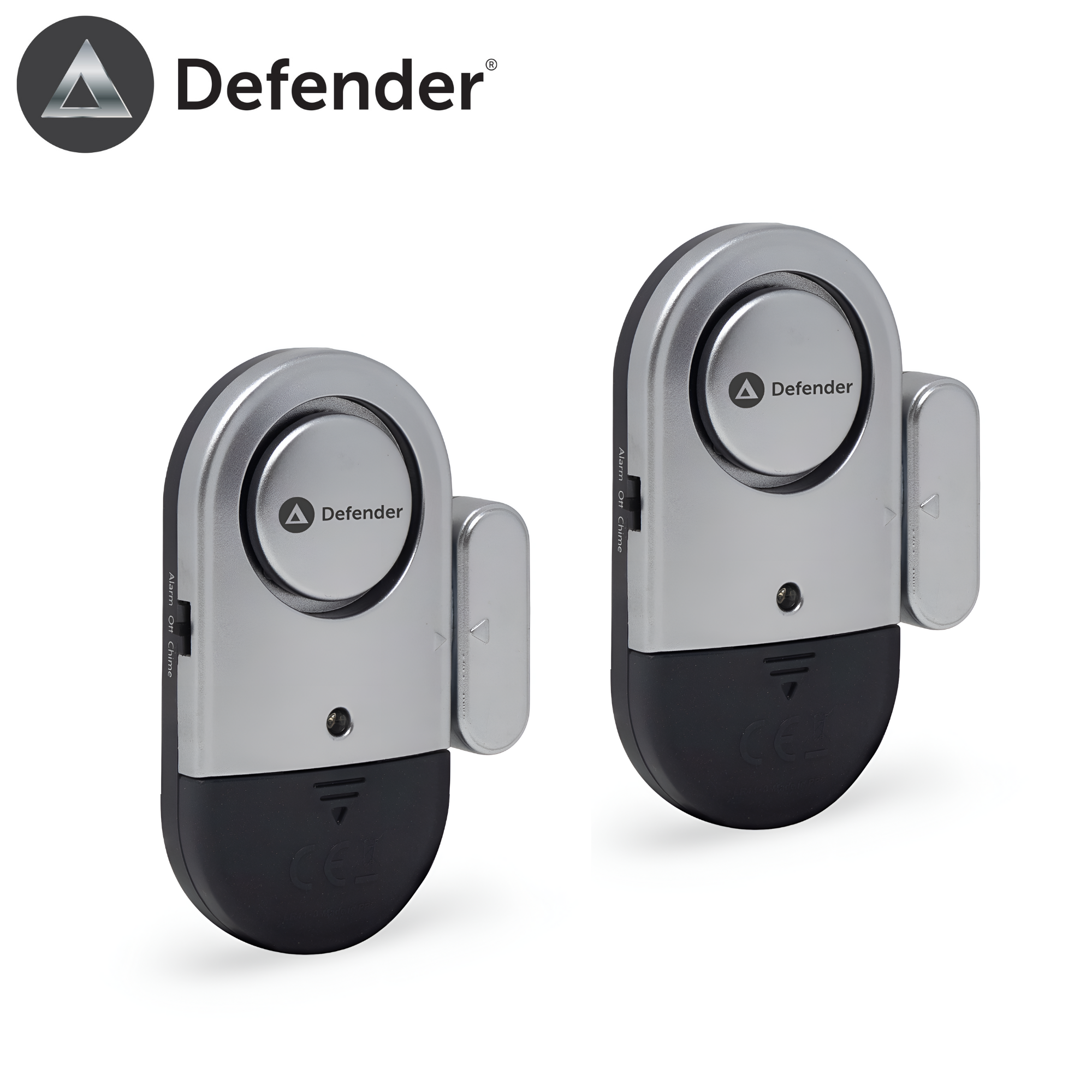 defender ultra slime chime & alarm 2 pack intruder alarm battery powered siren shop door entry chime alert