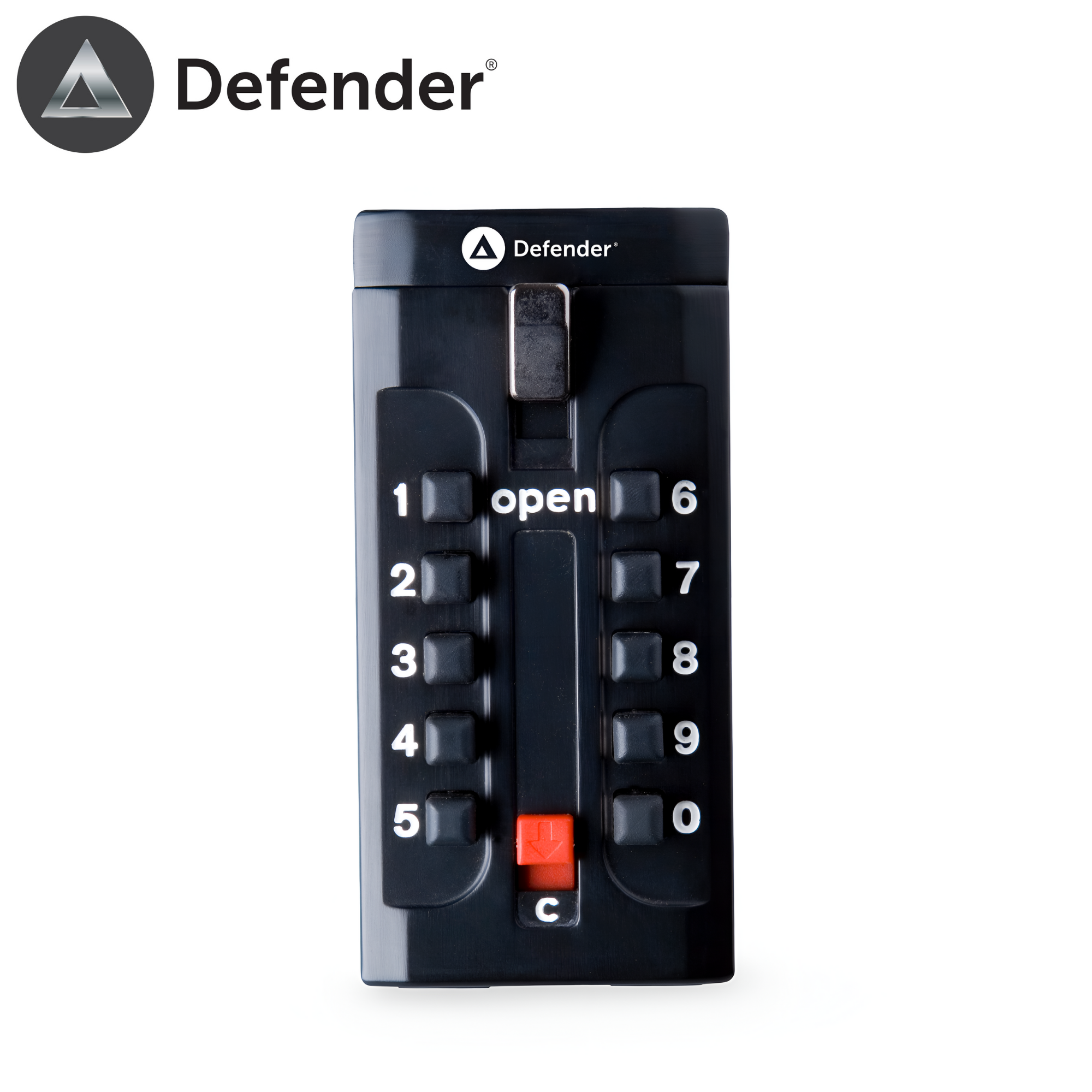 defender push button key safe large easy press buttons