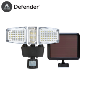 Defender max ultra solar security light pir motion sensor ultra bright waterproof 1200 lumen