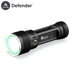 Defender lumos xl heavy duty ultra bright torch usb rechargeable ip65 waterproof with carry strap