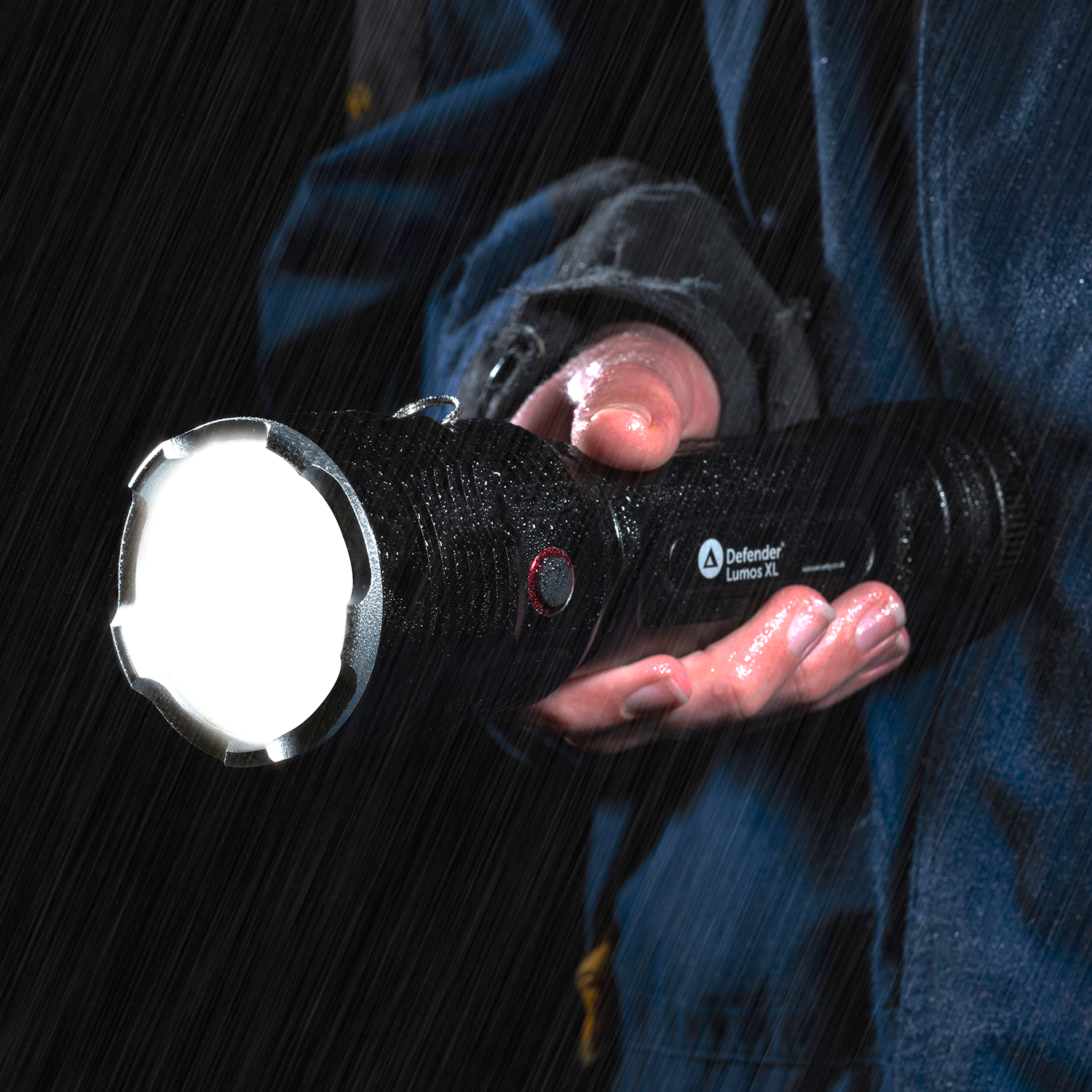 ultra bright torch usb rechargeable ip65 waterproof with carry strap