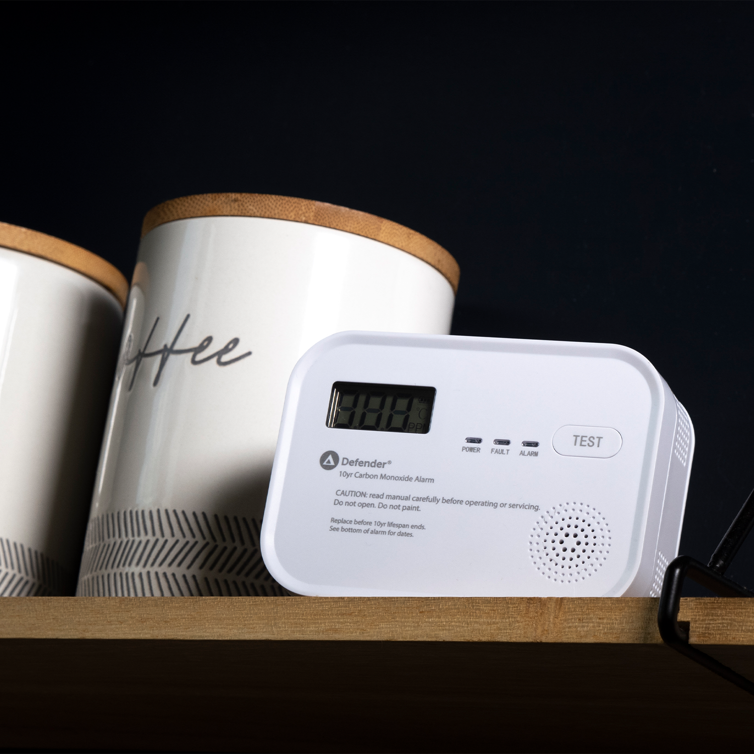 defender carbon monoxide alarm battery powered