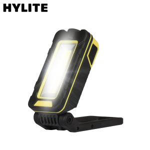 Hylite Work-Lite USB Rechargeable High Power Portable Jobsite Light 1100 Lumen Strong Magnetic Base IP54 Waterproof Free Standing Work Light 180° Adjustable Hanging Bracket