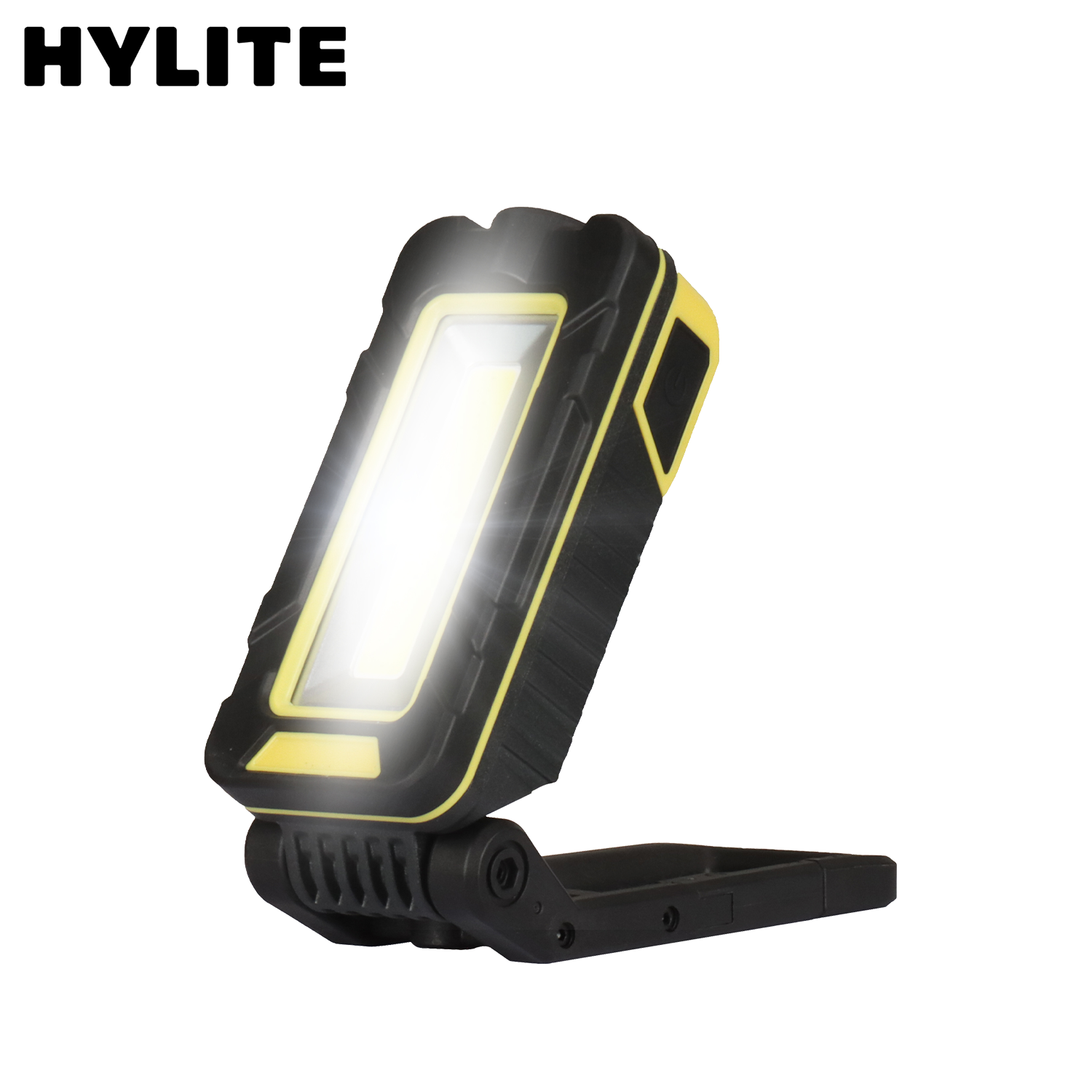 Hylite Work-Lite USB Rechargeable High Power Portable Jobsite Light 1100 Lumen Strong Magnetic Base IP54 Waterproof Free Standing Work Light 180° Adjustable Hanging Bracket