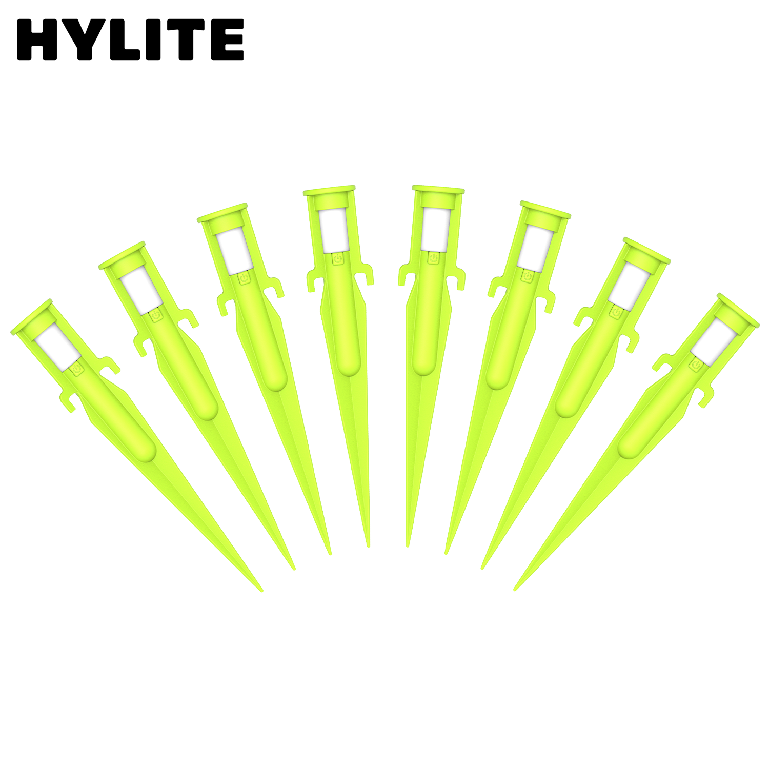 hylite peg-lite tent pegs LED light up battery powered waterproof camping 8 pack