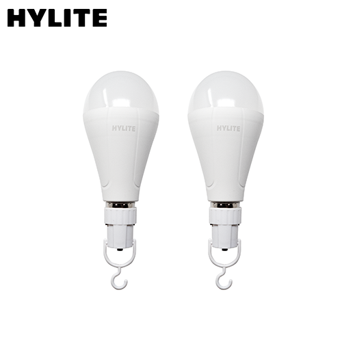 Hylite Emergency LED Bulb 9W mains light with backup battery warm white 2 pack