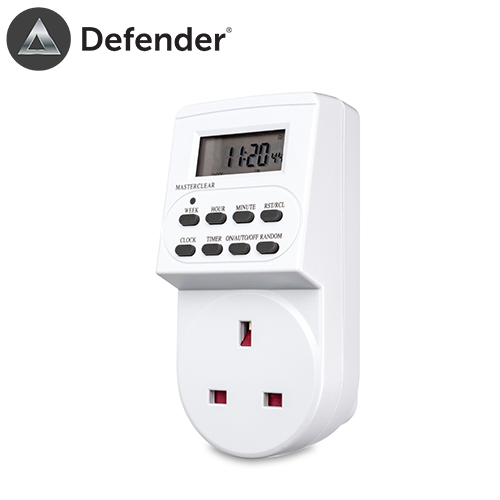 Defender 24 Hour Digital Timer Plug for programmable appliances