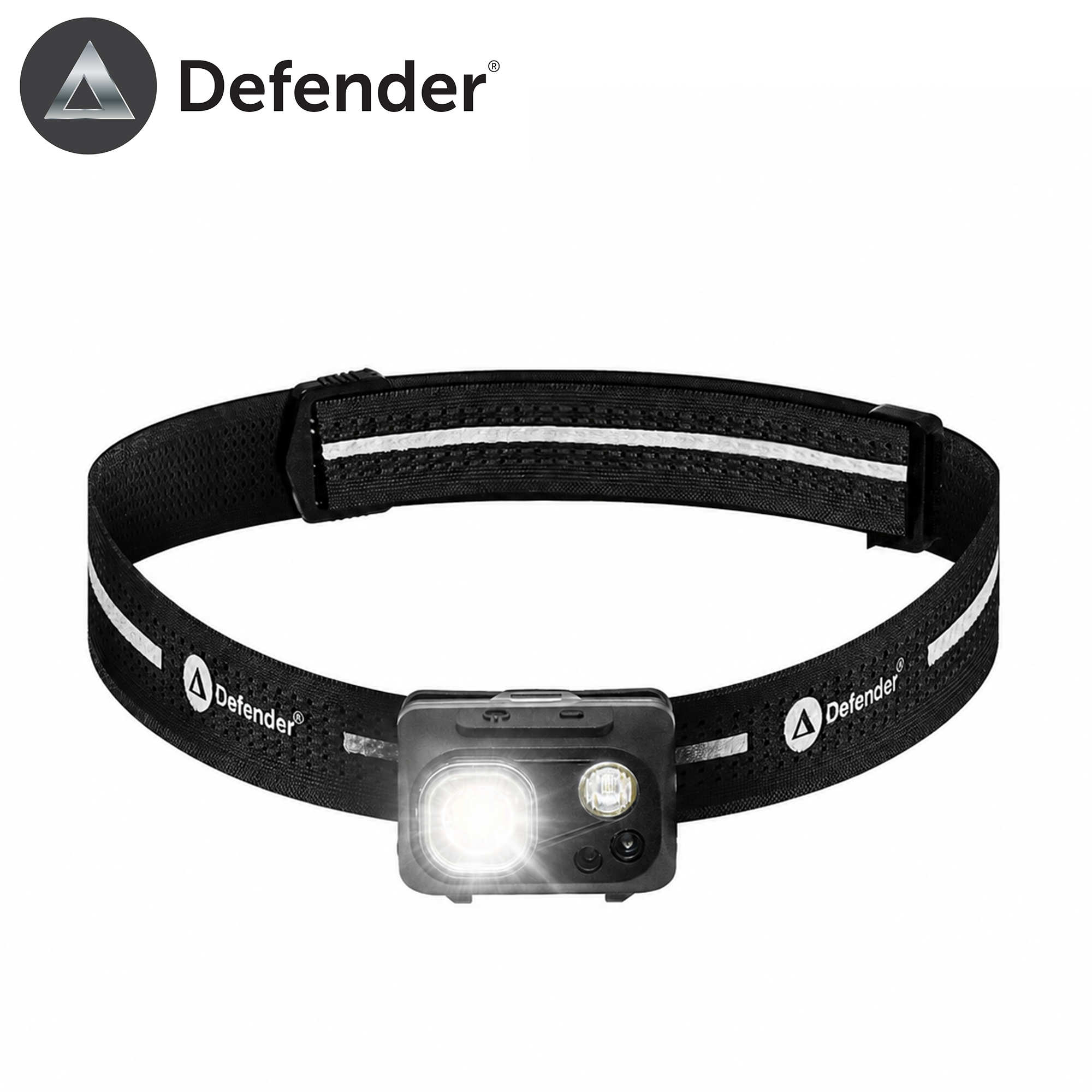 defender lumos head torch battery powered