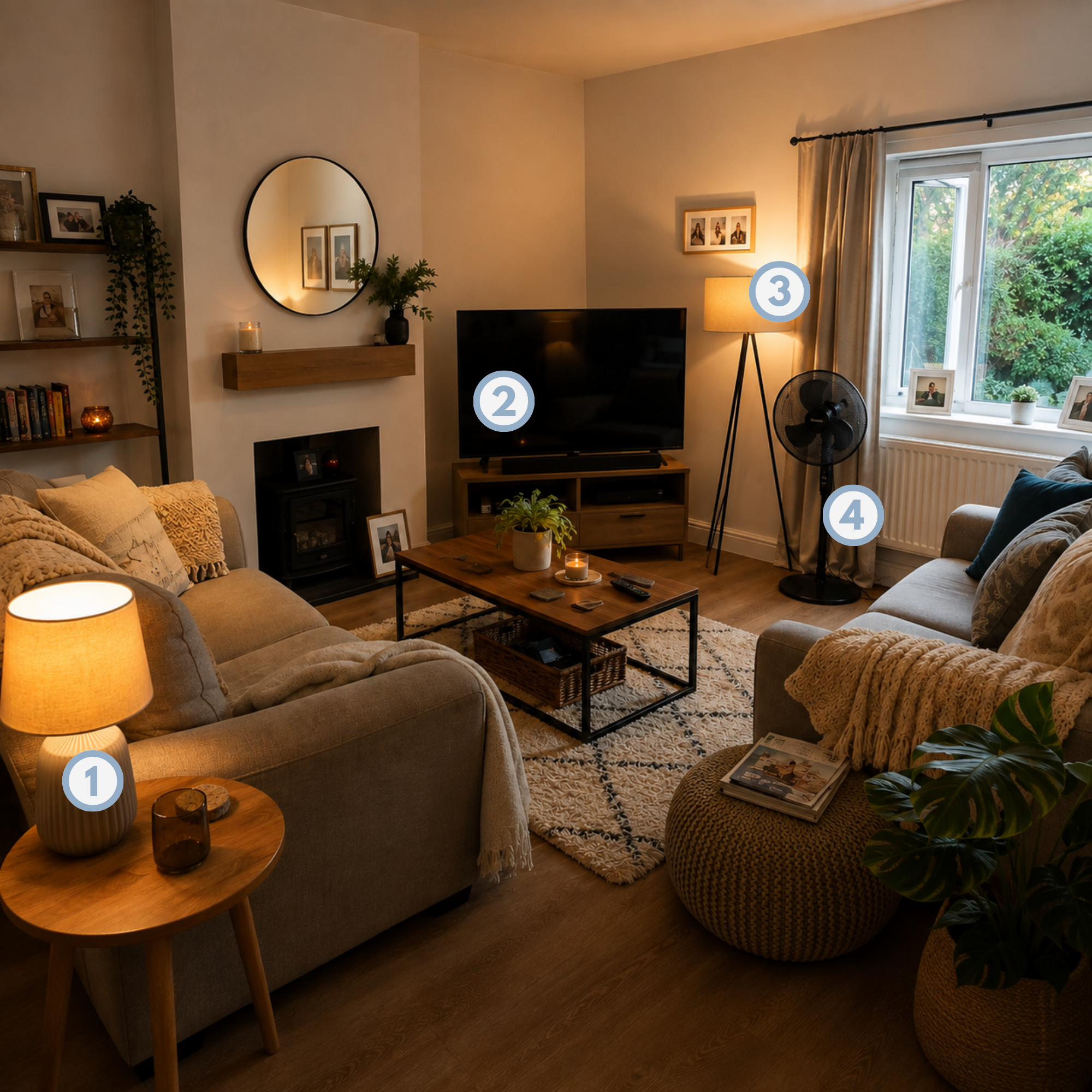 Remote Control Socket system allowing up to four compatible sockets to be paired