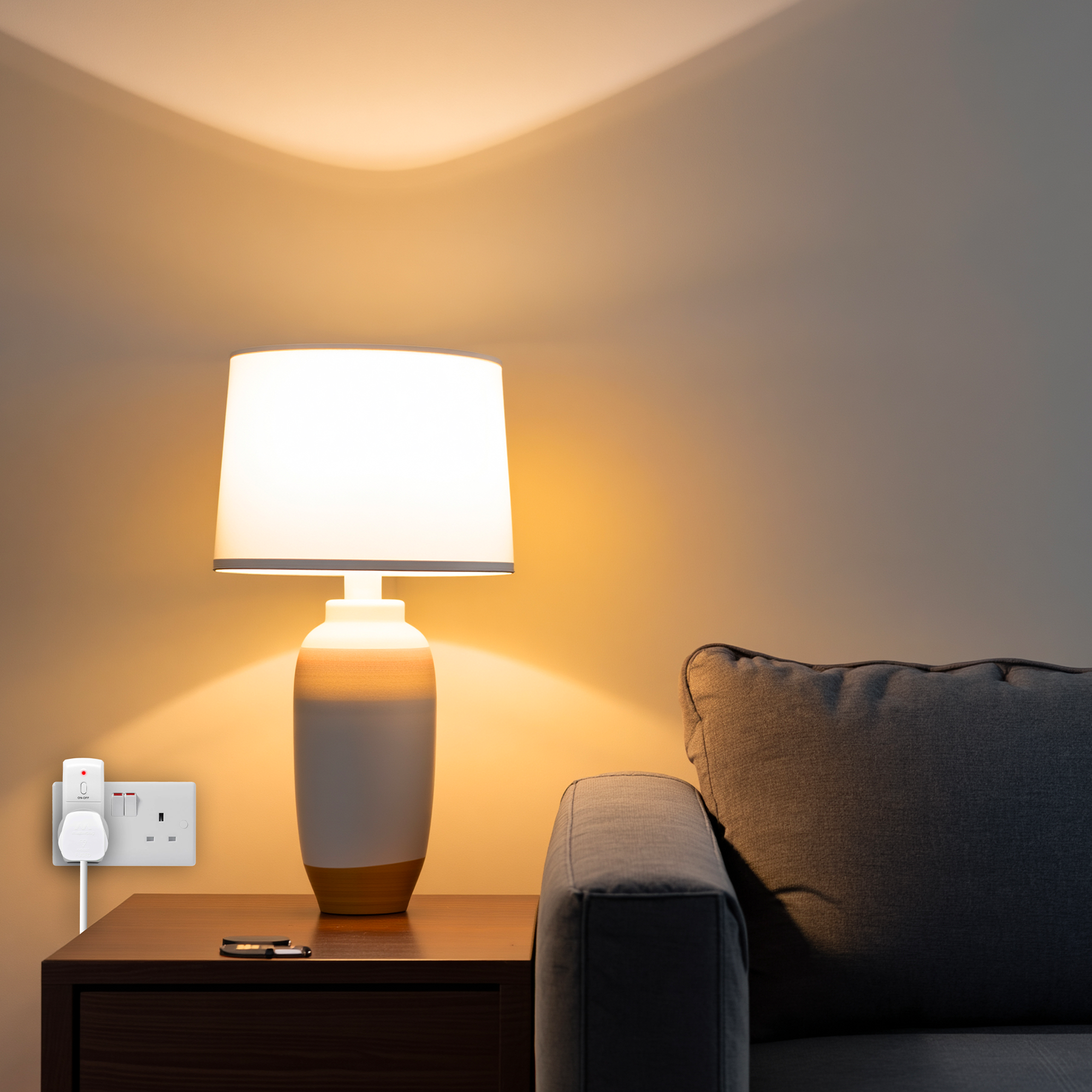 Easy-access solution for plugs hidden behind sofas and cabinets